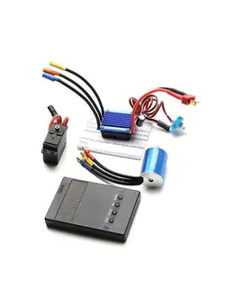 وسایل نقلیه RC و قطعات سایر 2435 3300KV Brushless Motor and 25A ESC 2.2KG Servo Programming Card Replacement for HSP 1/16 1/18 Remote Control Truck Car