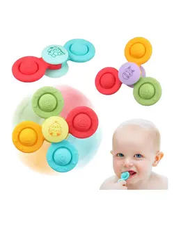 گجت، فیجت و سرگرمی اسپینر Suction Cup Spinner Toys 3 Pack Baby Montessori Sensory Educational Learning Toy 