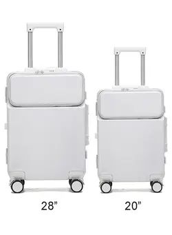 چمدان و ساک مسافرتی چمدان تک Set of 2 Premium Expandable Aluminum Frame ABS & PC Suitcase With USB Charging Port 28 Inch And 20 Inch 