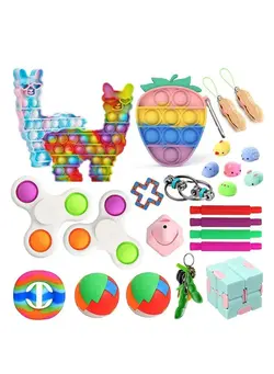 گجت، فیجت و سرگرمی پاپ ایت 26-Piece Push Pop Bubble Sensory Fidget Toy Set, Color May Vary 