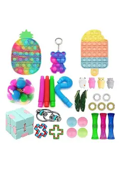 گجت، فیجت و سرگرمی پاپ ایت 30-Piece Push Pop Bubble Sensory Fidget Toy Set 