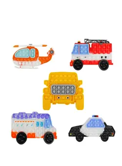 گجت، فیجت و سرگرمی پاپ ایت Pop It Fidget Sensory Toy Cars Set For Kids, Boys, Beat Party Gift 
