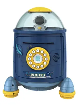 اسباب‌بازی‌های مشاغل و اماکن ست‌های قلک ROCKET PIGGY BANK - MONEY SAVING ELECTRONIC MONEY BANK WITH PASSWORD LOCK AND AUTO SCROLL PAPER FOR KIDS. 
