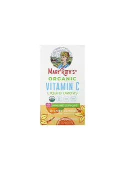 ویتامین و ساپلیمنت مکمل‌های گوارشی Organic Vitamin C Liquid Drops Orange Vanilla 120 ml
