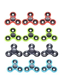 گجت، فیجت و سرگرمی اسپینر 12-Piece Plastic Fidget Spinner Set 6.5x0.65x6.5cm 