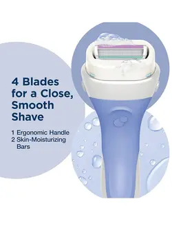 زنانه تیغ و ماشین اصلاح Schick Intuition Pure Nourishment Razor for Women with 2 Moisturizing Razor Blade Refills with Coconut Milk and Almond Oil 
