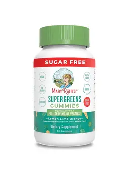 ویتامین و ساپلیمنت مکمل‌های گوارشی Maryruth Super Greens Gummies  Sugar Free  Super Greens Powder In A Gummy  8 Greens Gummies With A Full Serving Of Veggies For Adult  Kids Age 4+  2G Fiber Per Serving  Vegan  60 Count