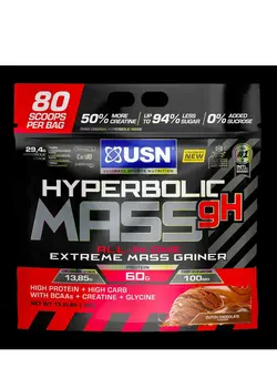 مکمل‌های ورزشی پروتئین Hyperbolic Mass Gh 6kg Dutch Chocolate Bag High Calorie Mass Gainer Protein Powder for Fast Muscle Mass and Weight Gain, With Added Creatine and Vitamins