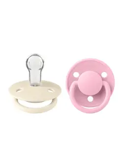 تغذیه و نگهداری کودک پستانک Pack of 2 De Lux Silicone Onesize Ivory and Baby Pink 