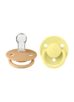تغذیه و نگهداری کودک پستانک Pack of 2 De Lux Silicone Onesize Desert Sand and Sunshine 