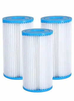 بازی‌های آبی و لوازم شنا تجهیزات استخرهای بادی Type A or C Filter Cartridge for Intex 59900E and 29000E Pump, Bestway III Element Pool Spa Easy Set Filters, Washable Filters (3 PCS) 