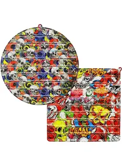 گجت، فیجت و سرگرمی پاپ ایت 2-Piece Big Size Pop Push Bubble Sensory Fidget Toy 