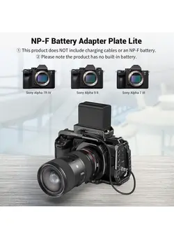 لوازم جانبی فیلم‌برداری و عکاسی اکسسوری حرفه‌ای SmallRig NP-F Battery Adapter Plate Lite for Sony NP-F Battery, w/ 12V/7.4V Output Port, LED Low Battery Indicator - 3018 
