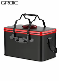 ماهیگیری تجهیزات ماهیگیری Fishing Bucket,Foldable Fish Bucket,MultiFunctional Eva Fishing Bag,live Fish Barrel,live Fish Container Multi-functional Fish Live Lures Bucket 