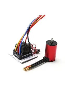 وسایل نقلیه RC و قطعات سایر S3660 3800KV Brushless Motor Waterproof Motor 80A ESC Replacement for Traxxas WLtoys RC Car Tamiya 1/8/ 1/10 RC Car