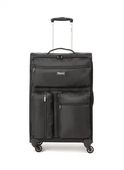چمدان و ساک مسافرتی چمدان تک Softside Small Check in Luggage Trolley Black 