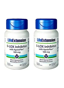 ویتامین و ساپلیمنت مکمل‌های گوارشی Pack Of 2 5-LOX Inhibitor With ApresFlex 100 mg - 60 Vegetarian Capsules