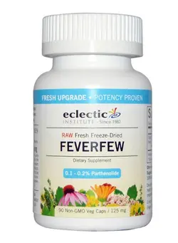 ویتامین و ساپلیمنت مکمل‌های گوارشی Raw Feverfew Dietary Supplement - 90 Veg Capsules