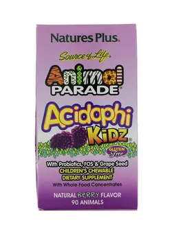 ویتامین و ساپلیمنت مکمل‌های گوارشی Animal Parade Acidophi Chewables-Berry Flavor
