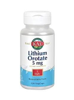 ویتامین و ساپلیمنت مکمل‌های گوارشی Lithium Orotate Dietary Supplement 5mg - 120 Veg Capsules