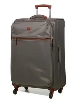 چمدان و ساک مسافرتی چمدان تک NICE Soft Expandable Medium Luggage Trolley 67cm Bark 