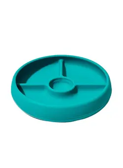 تغذیه و نگهداری کودک ظروف کودک OXO TOT SILICONE DIVIDED PLATE - TEAL 