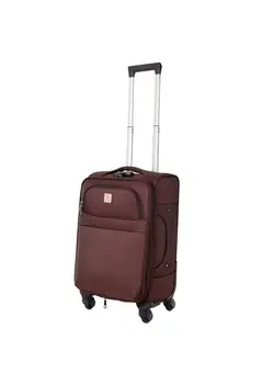چمدان و ساک مسافرتی چمدان تک Reflection 20 Inch Emerald Carryon Suitcase Lightweight Vertical Series Travel Soft Luggage Trolley 4X4 with 36L Storage Capacity and 4 Spinner Wheels Brown. 
