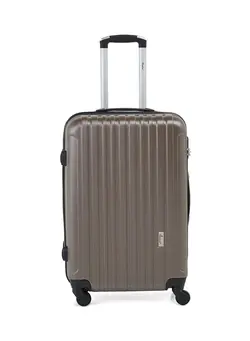 چمدان و ساک مسافرتی چمدان تک Hardside Medium Check in Luggage Trolley Coffee 