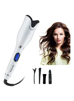 اتو مو فر کننده Automatic Hair Curler, Portable Auto Hair Curling Iron Wand with Ceramic Ionic & LCD Display, Smart Anti-Stuck,Adjustable Temperature, Curls and Timer Settings 