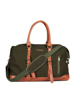 چمدان و ساک مسافرتی ساک مسافرتی MOUNTHOOD Duffel / Duffle Bag for Men and Women - Premium Quality Long Lasting Canvas with Faux Leather - Green 