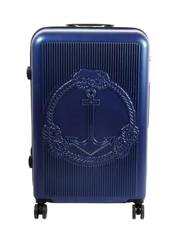 چمدان و ساک مسافرتی چمدان تک Biggdesign Lightweight Ocean Design Carry On Luggage with Spinner Wheel and Lock System Navy Blue 24-Inch 
