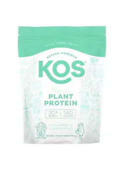 مکمل‌های ورزشی افزایش انرژی KOS Organic Plant Protein Unflavored 1 lb (476 g)