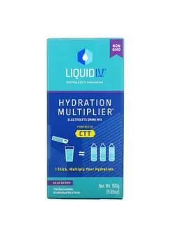 مکمل‌های ورزشی افزایش انرژی Liquid I.V. Hydration Multiplier Electrolyte Drink Mix Acai Berry  10 Stick Packs 0.56 oz (16 g) Each