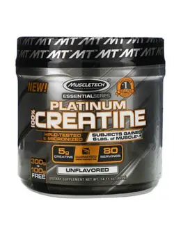 مکمل‌های ورزشی کراتین Muscletech Essential Series Platinum 100% Creatine Unflavored 14.11 oz (400 g)