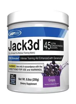 مکمل‌های ورزشی قبل از تمرین JACK 3D Grape Pre Workout Powder