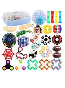گجت، فیجت و سرگرمی پاپ ایت 28-Piece Push Pop Bubble Sensory Fidget Toys Box Set 