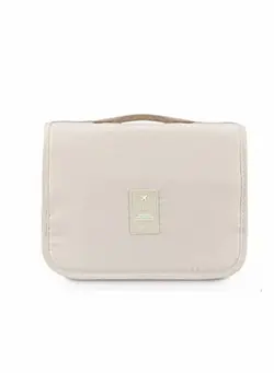 Hanging Toiletry Bag - Large Cosmetic Makeup Travel Organizer for Men & Women with Sturdy Hook, Makeup Case for Travel Accessories, Bathroom Shower (White) 