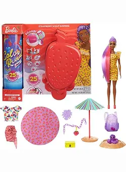 عروسک و لوازم  جانبی اکسسوری عروسک Color Reveal Foamdoll & Pet Friend With 25 Surprisesscented Bubbles Outfits Hair Extension Kid Bracelet & Charm Hidden In Sand; Sunny Strawberrytheme; Gift For Kids 3 Years & Older 