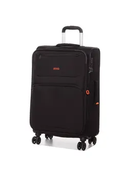 چمدان و ساک مسافرتی چمدان تک Moorea 2 Soft Expandable Suitcase Luggage Trolley 66 cm Medium Black 