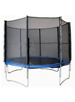 بازی‌های فضای باز و تجهیزات پارک ترامپولین Trampoline With Safety Net 10feet 