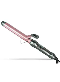 اتو مو فر کننده 1Inch Ceramic Tourmaline Curling Iron With Dual Voltage And Lcd Display For Any Hair Type(Pink And Emerald) 