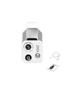 دوربین فیلم‌برداری و عکاسی تلسکوپ و میکروسکوپ 200X Portable Microscope Universal Mobilephone Microscope 