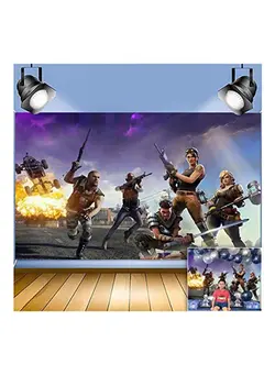 نورپردازی و استودیو سایر Gemten Battle Royale Party Photo Backdrops 7x5ft Boys Birthday Party Supplies Decor for Video Game Fans Baby Shower Party Photography Background Kid's Party Banner Photo Booth Props Vinyl