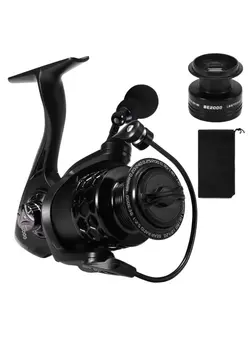 ماهیگیری چرخ و قرقره Smooth Spinning Fishing Reel With Handle Tackle And Case 