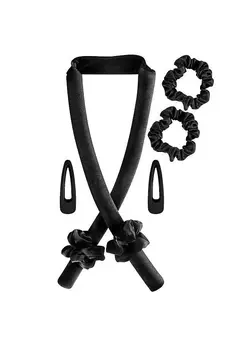 No Heat Hair Curling Kit for Long Hair Heatless Hair Curler with Hair Bands Clips Sleep Overnight EVA Foam Hair Rollers Wavy Curly Hiarstyles 