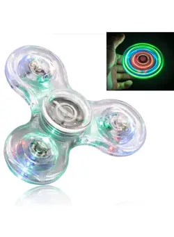 گجت، فیجت و سرگرمی اسپینر LED Light Fidget Spinner Light Fidget Finger Toy Hand Spinner Stress Reduction and Anxiety Relief Hand Spinner for Children 