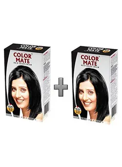 لوازم و مواد فرم‌دهی مو سشوار Hair Color Cream Natural Black 130 Ml (Pack Of 2) 
