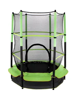 بازی‌های فضای باز و تجهیزات پارک ترامپولین 5.5ft Home Indoor Gym Small Jumping Fitness Trampoline 140x140x160cm 