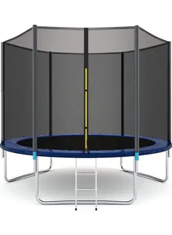 بازی‌های فضای باز و تجهیزات پارک ترامپولین Outdoor Trampoline With Safety Enclosure 8feet 