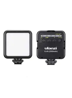 نورپردازی و استودیو سایر LED Camera Light ULANZI VL49 Pocket LED Video Light Rechargable 2000mAh 5500K LED Fill Light w Cold Shoe LED Panel Lamp Compatible with Camera DJI Osmo Pocket Osmo Action 3 Gopro Hero 8/7/6/5 